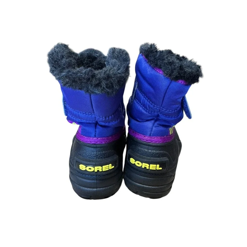 Sorel Snow Commander Boots BluePurple Winter Snow Waterproof Toddler Sz 6 No Box